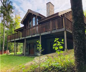 Chalet Chinook 2 Mont-Tremblant - Bord de lac en bois rond, 16 personnes, Spa privé(Lac aux bleuets)